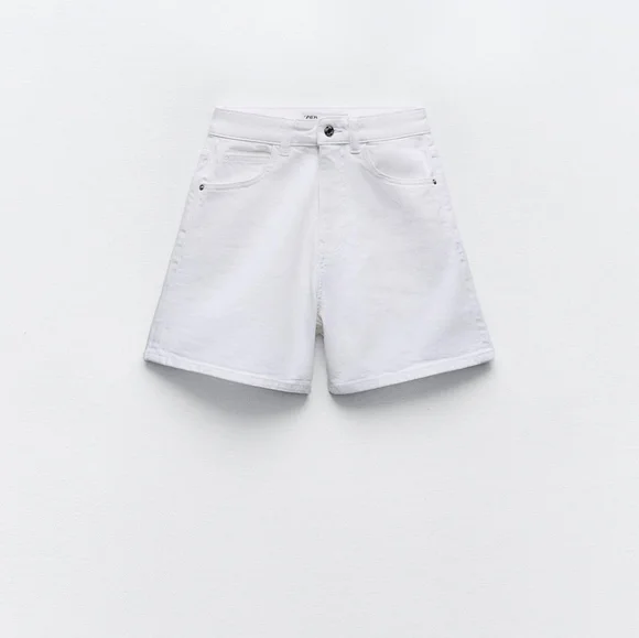 Zara Mom Fit Shorts NEW - sz 4 - Picture 2 of 6